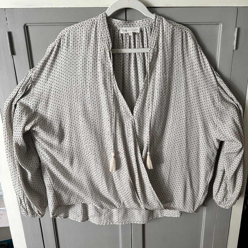 Loft Lou & Grey Blouson Hem Blouse
